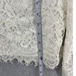 Leyden Women's Blouse One Shoulder Solid White Long Puffy Sleeve Size Large Photo 7