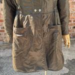 Pearlized nylon brown knee length coat / L / Excellent condition Size L Photo 2