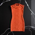 CUT BY YIGAL AZROEL Orange Patterned Stretch Mini Dress Sz XS Photo 1
