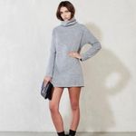 Reformation  Hazel Turtleneck Stretch Newton Gray Mini‎ Sweater Dress Tunic XL Photo 6