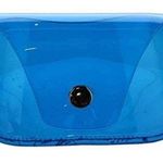 NEON Glasses Case blue with Button Closure. Photo 0