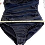 Kona Sol Kona‎ Sol Black Crochet Ruffled 1pc Moderate Coverage Swimsuit MEDIUM Vacation Photo 4