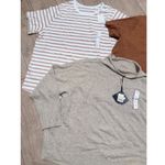 Ava & Viv Womens Plus 4X Tan Sweater Brown Ribbed Tee Striped Top Bundle NWT Photo 2