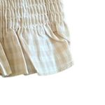 SNDYS Leona Midi Dress Apricot White Check Print Smocked Fun Size 2 Women's NWT Photo 10