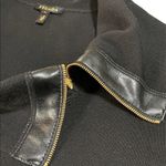 ESCADA Women’s Black Short Sleeve Dress Large with Leather Photo 1