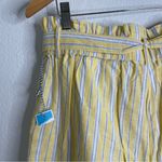 Draper James  Yellow Striped Paper Bag Pull On Shorts Size Large Photo 2