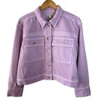 Sundance  Lilac Utility Jacket with Embroidered Trim Size Large Lightweight Photo 1