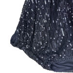 Grace Karin NWT  Black Sequin One Shoulder Evening Party Blouse Overlay Top  XL Photo 6