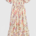 Love Shack Fancy GAP x  puff sleeve floral maxi dress with pockets Size Medium Photo 0