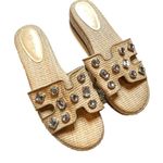 Jessica Simpson Danalea Natural Raffia Rhinestone Sandal Slides Vacation Dressy Photo 1