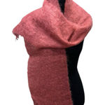 Vintage Burnt Orange Color Bloomingdale's Mohair & Wool Scarf Made in Scotland Photo 0