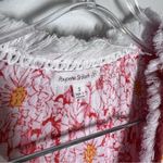 Poupette St. Barth Sz S Sasha Mini Dress in Orange Mid 70s Garden Floral Photo 6