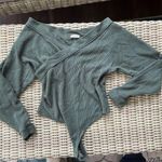 Free People  Intimately Waffle Knit Wrap Bodysuit Photo 0