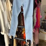 Alessandra Rich Crystal Button High Waist Stirrup Jeans Blue Size 25 Photo 8