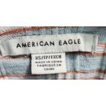 American Eagle  Plaid Crop Tank Top Ribbed Cotton Stretch‎ Summer XS Photo 2
