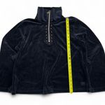 Oleg Cassini Vintage  Sport Black Velour Quarter-Zip Photo 1