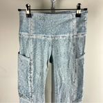 Lululemon Fast and Free Tight 25" Nulux City Grit White Blue Fog Size 4 EUC Photo 4