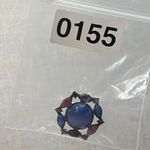 Glamorous Silver Tone Pastel Blue Purple Pink Gemstone Statement Brooch Pin Photo 3