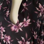 Chaser Vintage Tropical Print Floral Long Sleeve Swimsuit Coverup Size Medium Photo 4