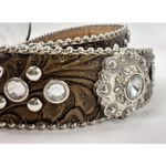 Blazin Roxx Western Womens Belt Floral Crystals Conchos Brown N3516602 Photo 4
