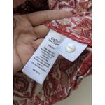 Rachel Zoe  Blouse Button-Up Cropped Aztec Top 100% Linen Red Orange Size M Photo 7