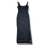 Bebe Y2k Black Lace Scoop Neck Sheath Bodycon Slip Maxi Dress XS Party Cocktail Photo 11