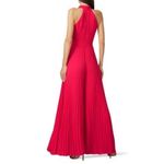 Halston Heritage Sleeveless Cowl Neck Flowy Wide Leg Jumpsuit Neon Pink size 0 Photo 4