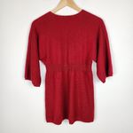 Lord & Taylor Red Cashmere Sweater V Neck Empire Waist Size M Size M Photo 2