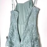 Lulus Floral Lace Sleeveless Tiered Maxi Dress Small Sea Foam Green Coquette Photo 11