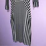 Diane Von Furstenberg DVF Haven Midi Dress Women S Wool Sheer Bodycon Office Geometric Stripe Career Photo 4