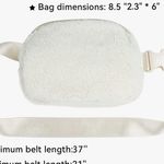 Fleece Belt Bag Women Sherpa Crossbody Waist Bag Adjustable strap Cream color Ne Photo 4