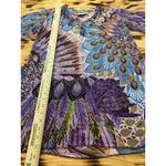 Indian Tropical Fashion Dress Colorful Long Sleeve‎ Peacock Lightweight Size S Photo 2