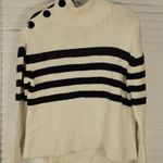 Kate Spade Womens Broome Street Black White Sweater Small Photo 0