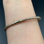 Sterling Silver Braided Woven Bangle Bracelet 925 Rci Turkey Push Clasp Photo 6