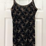 Vintage Morningside Designer Collection sleeveless Sequin Mini dress Black Gold Size 4 Photo 2