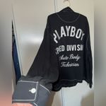 Playboy Black Shirt with White Stitching Photo 2