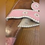 Jack Rogers Hampton Sandal Vintage Traditional Pink And White Sz 9M Photo 2