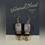 Universal Threads NEW  Elegant Gold and Purple Stone Earrings Photo 1