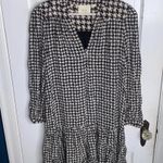 Anthropologie Maeve Sterling Houndstooth Drop Waist Tunic Dress W-617 Sz S Photo 3