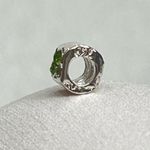 Chamilia Mickey Mouse 925 Sterling Silver Green Cubic Zirconia Charm Bead Photo 3