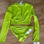 Michael Kors COPY -  limeade green long sleeve bikini set size small new with ta… Photo 0