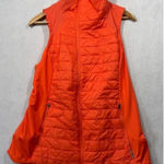 The North Face ThermoBall Active Puffer Vest Orange Full Zip Women's Large L Photo 0