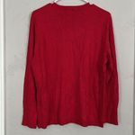 JM Collection  Womens Ribbed Long Sleeve Crew Neck Sweater in Red Size XL Photo 4