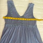 Mudd Y2K Blue Sleeveless Lace Trim Top Sz S Photo 4