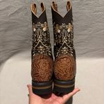 Unbranded Embroidered Square Toe Western Cowboy Boots Ladies 4.5 Brown Size undefined Photo 4