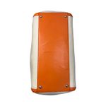 Salvatore Ferragamo  Woven Canvas Leather Tote Bag Orange Trim Italy Photo 12