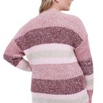 Torrid  Pullover Slouchy V-Neck Tunic Sweater Chunky pink ombre Stripe M/10/00 Photo 4