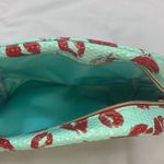 Turquoise and red lips makeup bag Photo 4