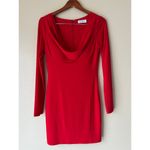 Siena Red Cowl Neck Dress Size Medium Photo 5