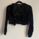 Forever 21 Cropped Velour Zip-Up Hoodie  Photo 3